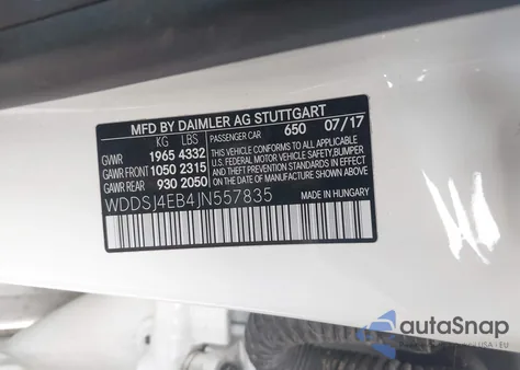 2018 Mercedes-Benz Cla 250 from USA, damaged, VIN WDDSJ4EB4JN557835